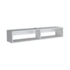 Moore - Floating TV Stand For Living Room With Modern Design - White - Image 2
