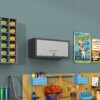 Heavy Duty Metal Wall Mounted Tool Storage Cabinet Steel Metal Garage Storage Cabinet - Black / Gray - Image 14
