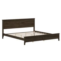 King Size Platform Bed With Sturdy Slats And No Box Spring - Espresso