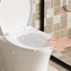 Elegant One Piece Toilet With Tornado Dual Flush, Siphonic S Trap 12", Soft Close Seat, Dual Flush, Ada Height, Glossy - Gloss White - Image 7