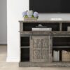 TV Stand With Storage Cabinet And Shelves, TV Console Table Entertainment Center For Living Room, Bedroom - Old Pine - Image 6