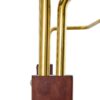Hanger Double Layer Coat Rack With Solid Wood Partition - Gold / Walnut - Image 11