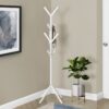 Coat Rack, Hall Tree, Free Standing, 8 Hooks, Entryway, 70"H, Contemporary & Modern - White - Image 9