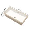 28 X 14" Modern European Inspired Ceramic Rectangular Undermount Bathroom Sink With Overflow In - White - Image 3