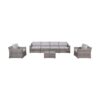 Outdoor Wicker Seating Group For 6 With Cushions - Gray Mix - Image 4