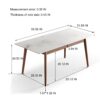 Round Corner Diagonal Leg Telescopic Table For 6 - 8 People To Meet Dining Table - White / Walnut - Image 9