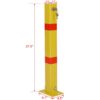 Square Parking Bollard Pole Barrier With Lock For Car Parking Protection And Home Garage Street Decor - Yellow - Image 3