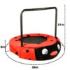 Ladybug Shaped Children's Trampoline And Red Iron Tube Foldable For Kids Age 3 7 Indoor Outdoor Use - Brushed Nickel - Image 3