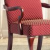 Delaney - Gooseneck Arm Chair With Diamond Jacquard Fabric - Red - Image 5