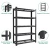 Heavy Duty 5 Tier Adjustable Metal Mesh Storage Rack With 2000 Lbs Capacity - Brushed Nickel - Image 8