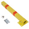 Square Parking Bollard Pole Barrier With Lock For Car Parking Protection And Home Garage Street Decor - Yellow - Image 7