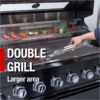 Deluxe - 4 Burner 72000 Btu Stainless Steel Gas Outdoor Kitchen Barbecue Grill With Side Burner & Rotisserie Kit - Black - Image 26