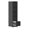 Heavy Duty Metal 5 Drawer Vertical File Cabinet With Lock And Wheels For Home Office - Brushed Nickel - Image 18