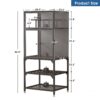 3D Printer Cabinet With Double Layer Filament Storage, Noise Reducing Design - Black - Image 3
