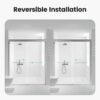 Semi-Frameless Double Sliding Shower Door, Bypass Shower Door, 1 / 4" (6Mm) Thick SGCC Tempered Glass Door - Chrome - Image 9