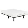 Twin Long Size Bed Foundation Base Metal Frame, Adjustable Bed Base With Wired Remote - Black - Image 2
