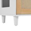Pet Friendly Furniture Style Cat Litter Box House With Sisal Scratching Door And Charging Socket - Beige / White - Image 14
