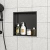 12" X 12" Stainless Steel Shower Niche Waterproof And Durable - Gunmetal Black - Image 2