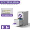 2 Drawer Vertical File Cabinet With Lock For A4 Legal / Letter Size - White - Image 5