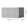 Astro Series - Metal Wall Storage Cabinet With Soft Closing Drawers - Metallic Gray - Image 3