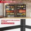 Industrial Heavy Duty 6 Tier Metal Garage Shelving Unit For Storage, Adjustable - Brushed Nickel - Image 12