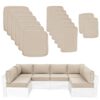 Outdoor Deep Seat Cushion Set For Patio Furniture, Polyester Replacement Pads - Beige - Image 8