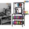 Heavy Duty 3D Printer Stand With Filament Storage Rack - Black - Image 7
