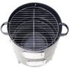 Heavy Duty Round Bbq Grill 17" Steel Charcoal Smoker For Outdoor Cooking - Black - Image 10