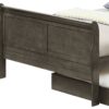 Full Elegant Trundle Bed With Timeless Charm - Gray - Image 2