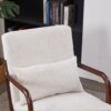 Accent Chair With Pillow Upholstered Arm Chair - Beige - Image 15