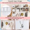 Hall Tree With 6 Hooks, Coat Hanger, Entryway Bench, 3 In 1 Design, A Spacious Drawer For Entrance, Living Room - White - Image 7