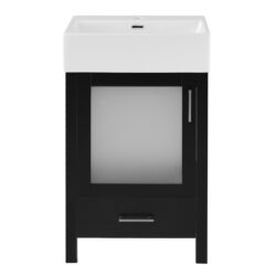 Bathroom Vanity With Sink And Ample Storage - Black