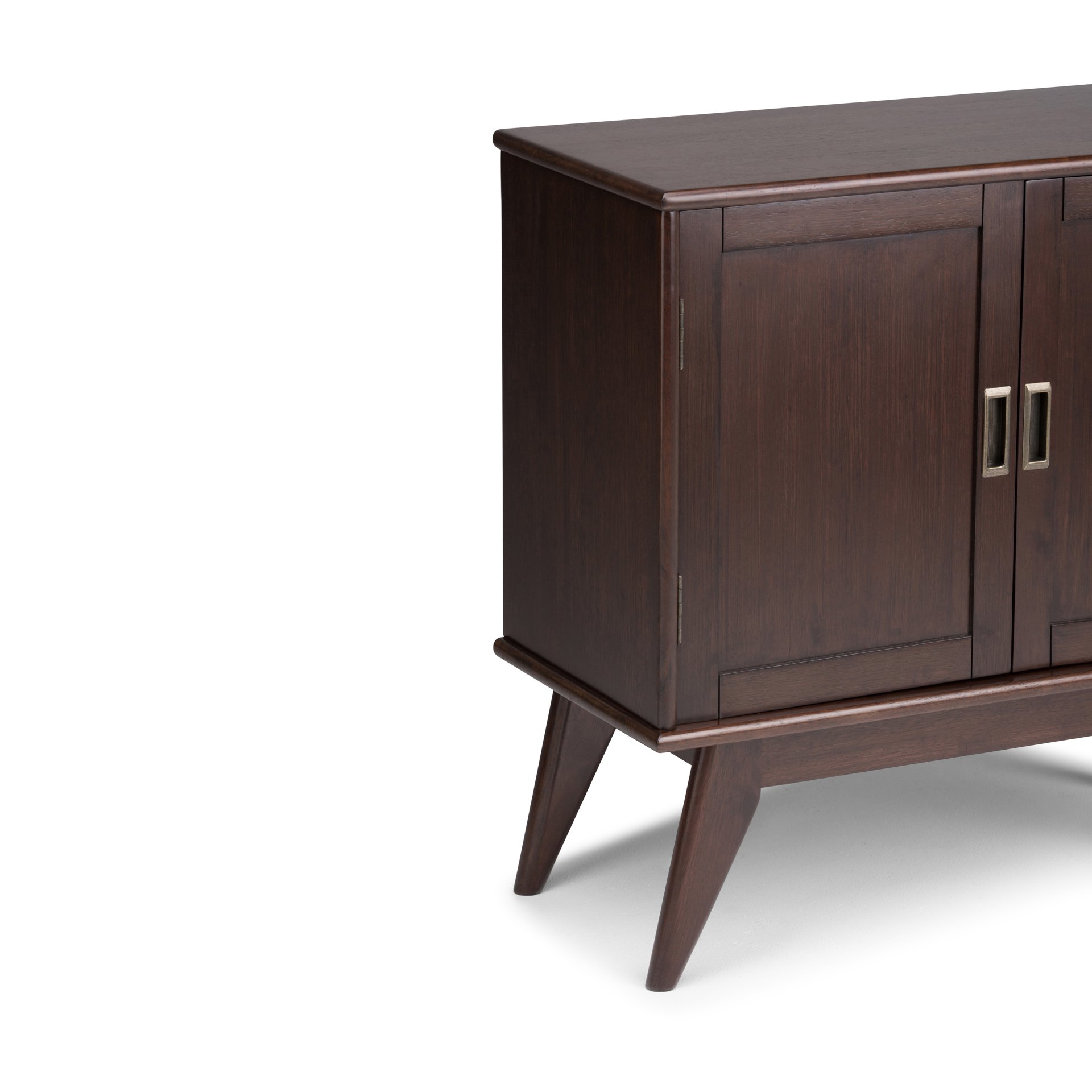 Draper - Mid Century Low Storage Cabinet - Medium Auburn Brown - Image 5