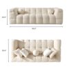 Alana - Tufted Sofa - Ivory / White - Image 3