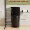 1 Piece Toilet With Tornado Flush, Dual Flush, And ADA Height Comfort Chair - Matte Black - Image 8