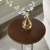 Tareel - Round Accent Table With Open Oval Pedestal - Antique Bronze - Image 9