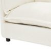Modern Armchair Sofa Cozy Upholstered Sofa Chair With Movable Ottoman, Wide Seat, Curved Armrests And Soft Pillows Chenille - Beige - Image 20