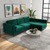 Christian - Sectional Sofa Right Facing - Green - Image 9