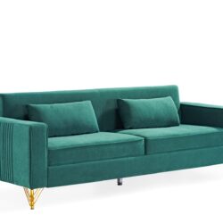 Aesthetic Sofas For Living Room, 3 Seater Couch With Classic Modern Appeal And Luxurious Soft Comfort, Easy To Maintain - Green