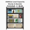 Garage 5 Story Shelf, Capable Of Accommodating 2500 Lbs, Adjustable Shelf - Black - Image 6