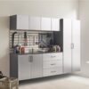 Astro Series - Garage Cabinet Set B With Soft Closing Drawers - Metallic Gray - Image 2