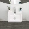 Rectangle Wall Mount Bathroom Sink With Single Faucet Hole - White - Image 4