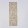 Floral Hand Carved Mandala Rectangle Wall Decor With Mirror - Antique Brown / White - Image 2