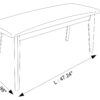 Carlos-Upholstered Solid Wood Bench - Gray - Image 12