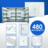 480 Keys Key Cabinet With Key Lock White Tags - Gray - Image 9