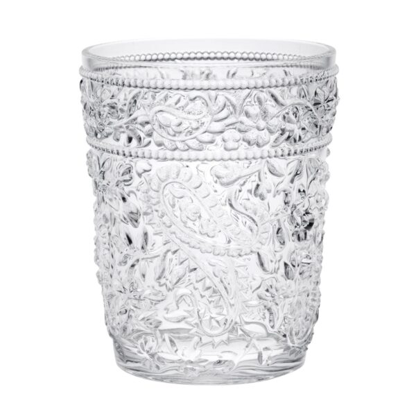 Paisley - Acrylic Glasses (Set of 4) Dof, Bpa Free Cocktail Drinkware Plastic, 13Oz - Clear