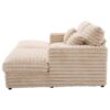 Upholstered Oversized Double Chaise Lounge Sofa With USB Ports And Cup Holders - Champagne - Image 15