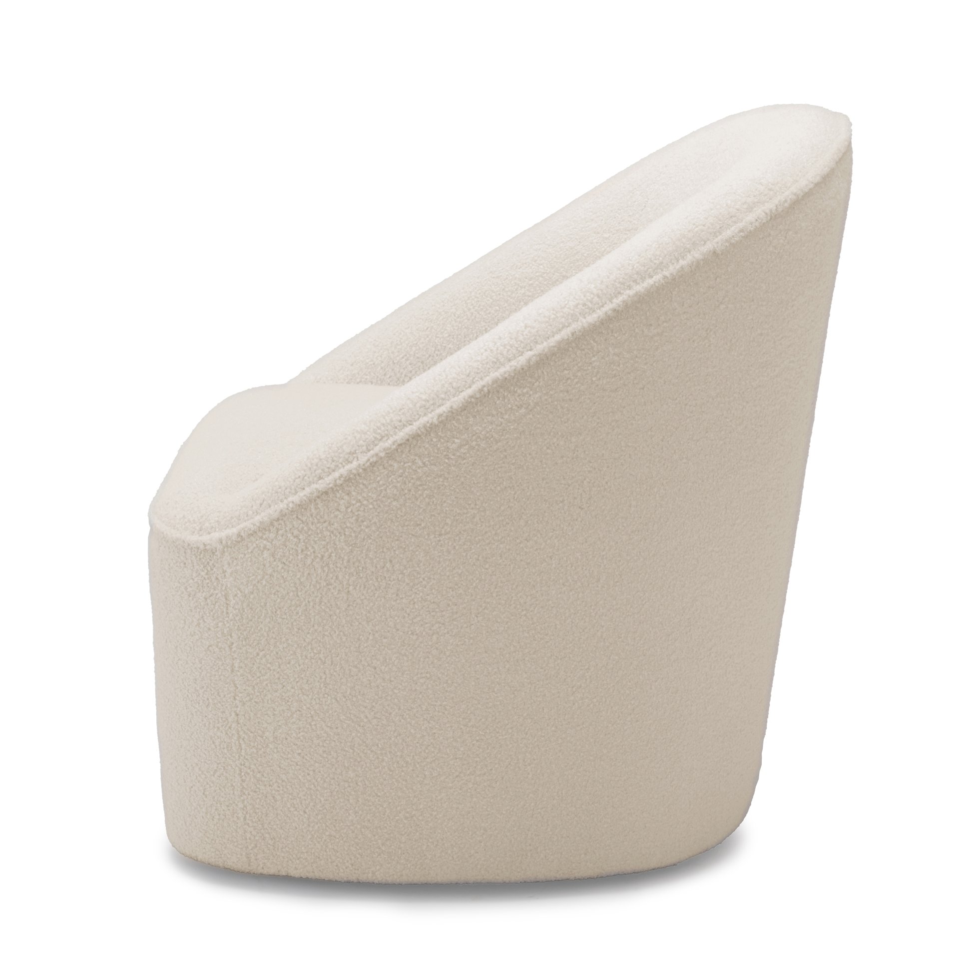 Anson - Swivel Chair With Soft Rounded Back - Off White - Image 7