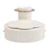 Modern Round Coffee Table (Set of 2), 360 Degree Rotatable Flower Shaped Top With 2 Drawers, Top Circle Side Table End Table With Glass For Living Room - Off White - Image 9