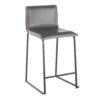 Marcel Mara - 5 Piece Upholstered Contemporary Counter Height Dining Set - Black / White / Gray - Image 4
